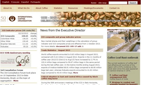 Bạn có muốn biết thông tin của Tổ chức Cà phê Quốc tế  ?