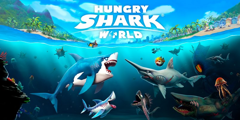 Tải game cá mập phiêu lưu vô hạn tiền vàng Hungry Shark World
